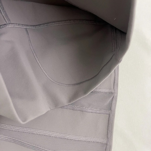 Lululemon Wunder Under Leggings Size 6 Gray Dark Chrome High Rise Mesh Geometric - Picture 6 of 10